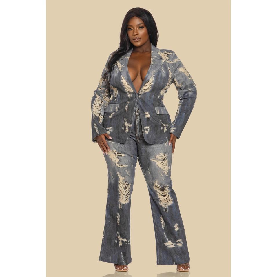 Distressed Denim 2pc set