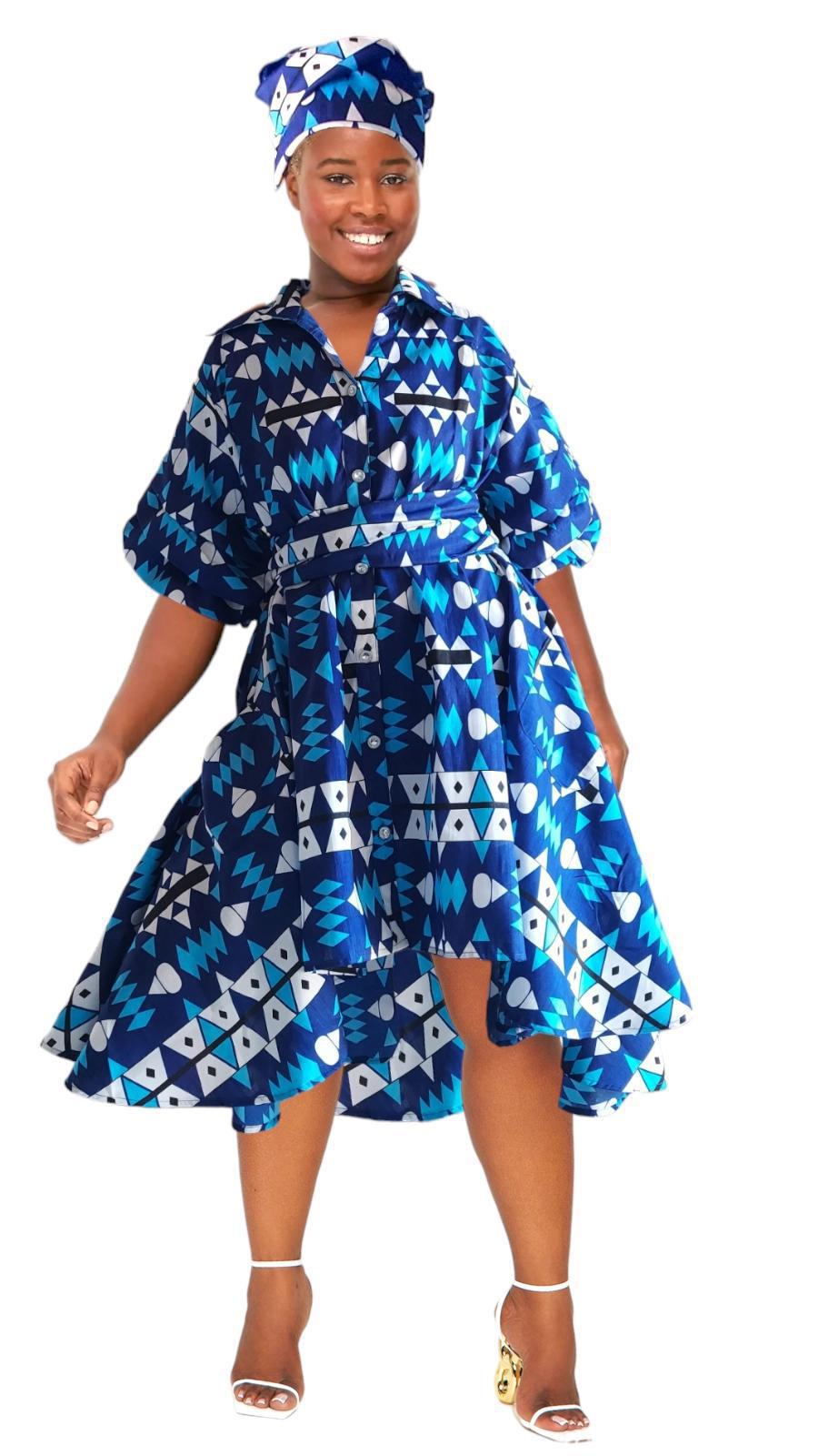 Blue Majesty Swing Dress
