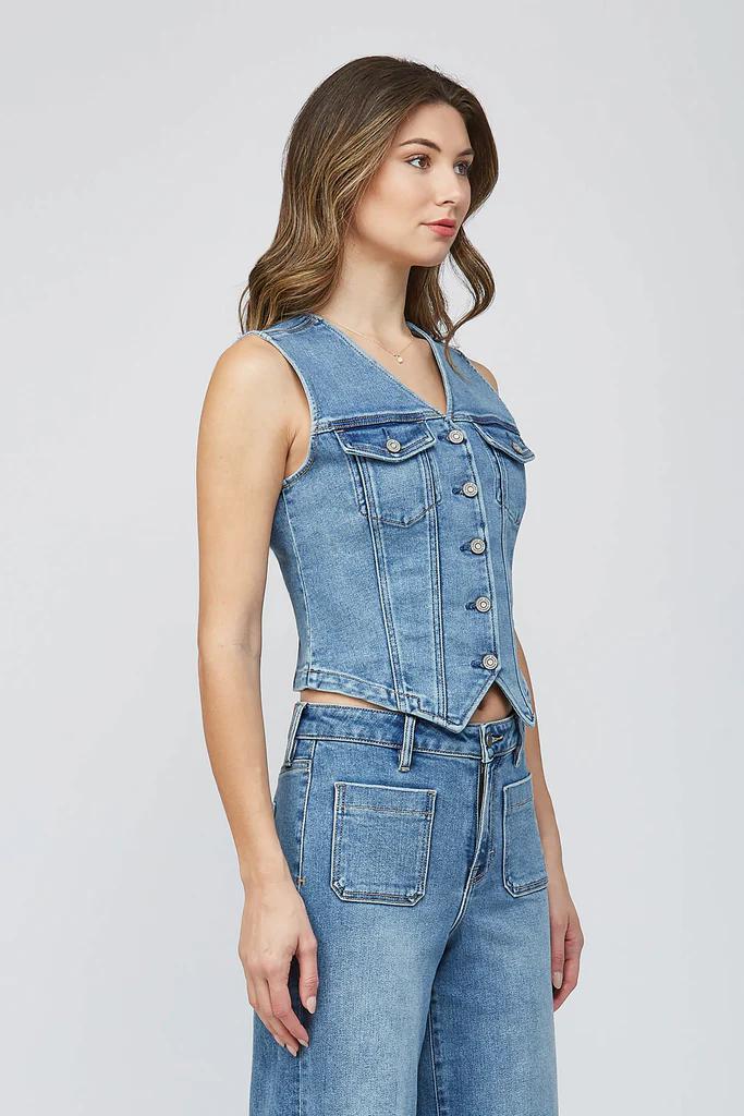 Fitted Denim Vest