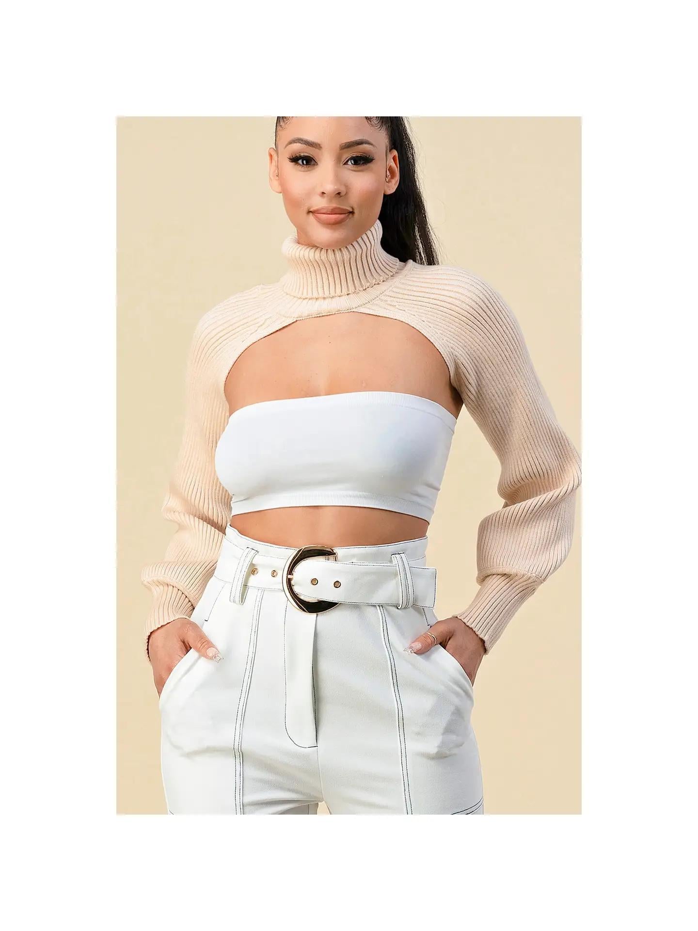 Beige Arm Sweater