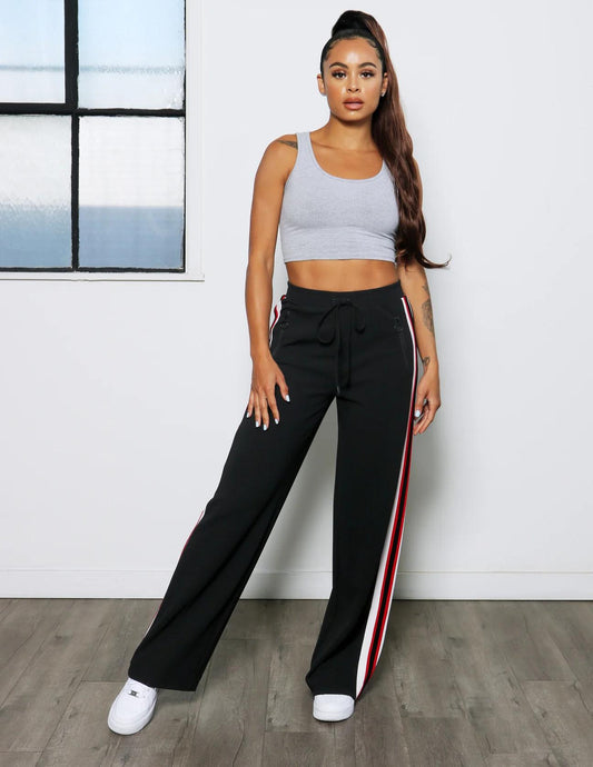 Urban Racer Wide Leg Blk