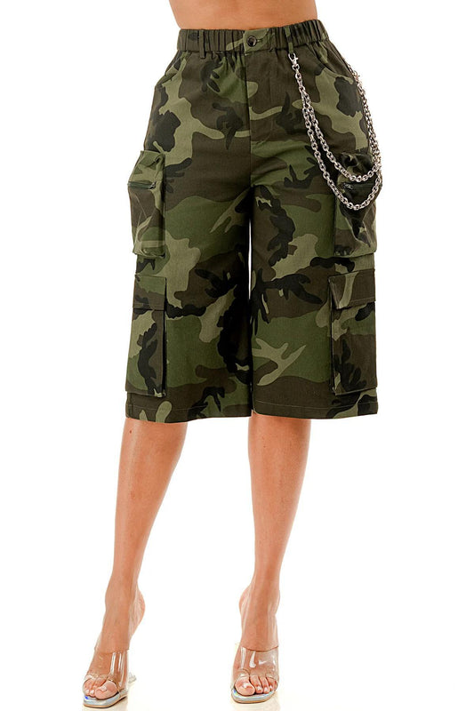 Camo Shorts w/ side chain