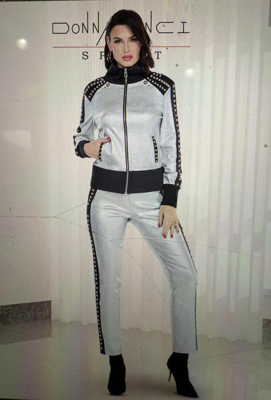 Sliver Jacket & Pant Set 2pcs