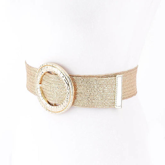 GOLD METALLIC STRETCH BELT