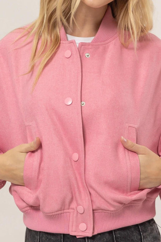 PINK BOMBER JACKET