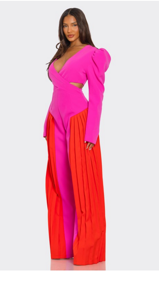 Pink/Red Jumpsuit