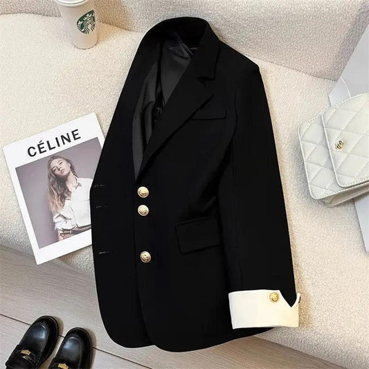 WHITE CUFF BLACK BLAZER