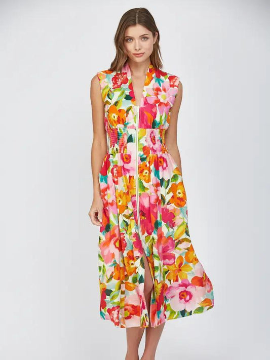 MULTI COLOR ZIP DRESS