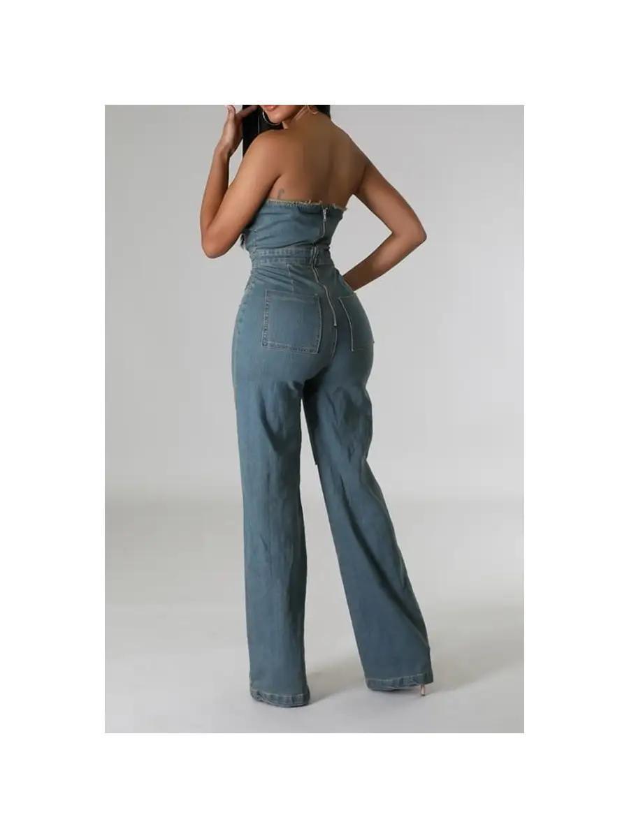 Distressed Denim Jumper