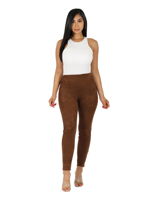 2nd Skin Suede Pants Chocolate