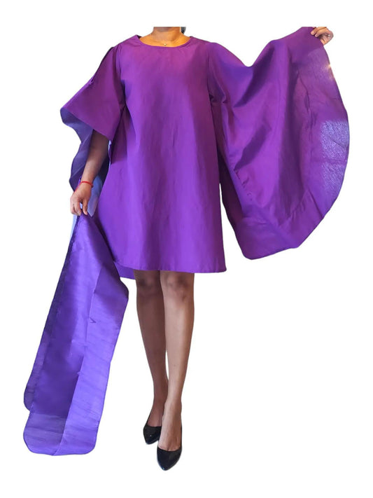 PURPLE WINGED DRESS