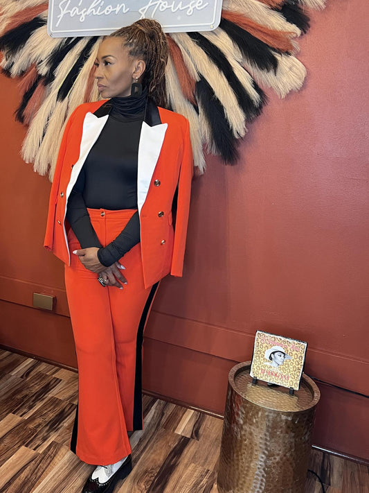 Crimson Valentine's Blazer Outfit (2-Piece)