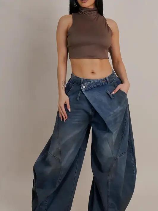 Vintage Washed Denim Jeans