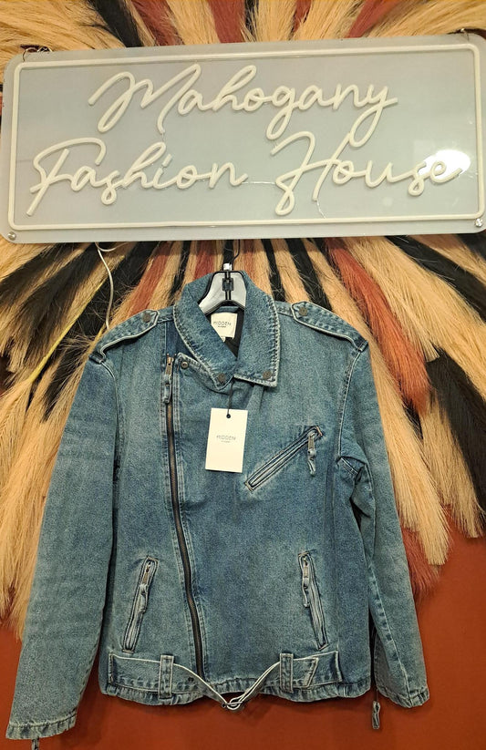 DENIM MOTTO JACKET