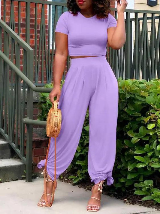FLARE LEG CROP TOP SET