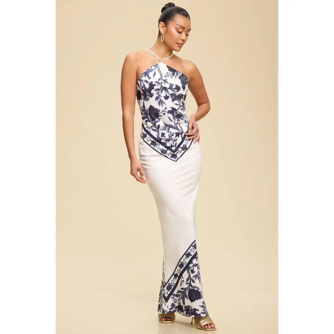 BIAS HALTER MAXI DRESS