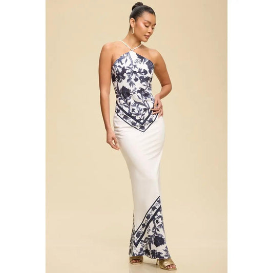 BIAS HALTER MAXI DRESS