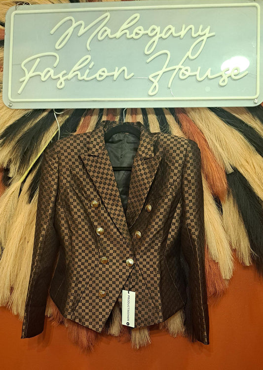 ELEGANT BROWN BLAZER