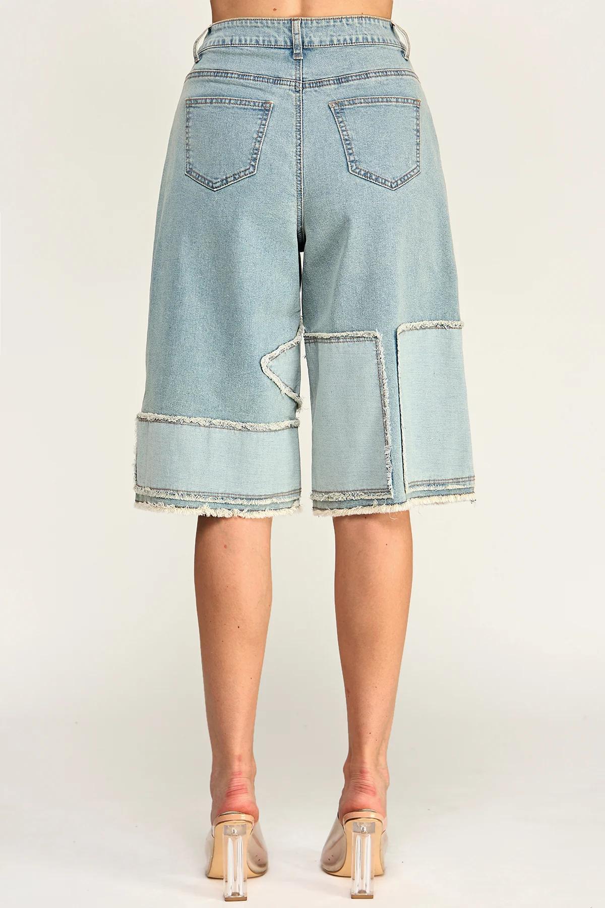 Denim Remix Shorts